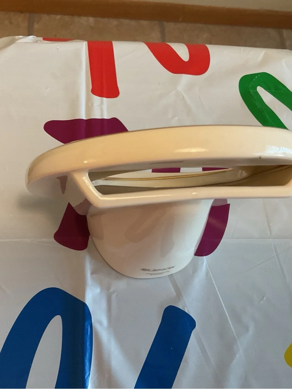 Lenox White Porcelain Pitcher with Gold Logo Accent